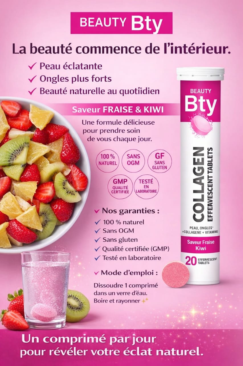 BEAUTY COLLAGENE  EFFERVERSCENT MULTI VITAMINES 20 COMPRIMES 1000 mg